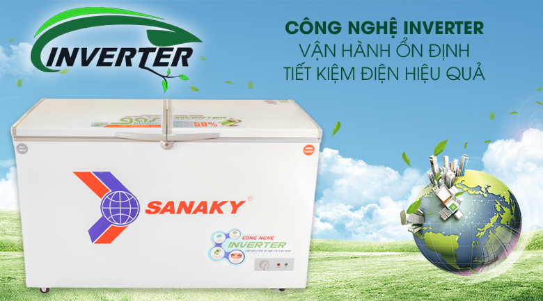 Tủ đông Sanaky inverter 280 lít VH-4099W3 giá rẻ