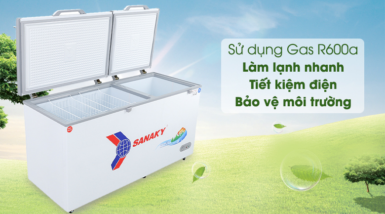 Tủ đông mát Sanaky 2 ngăn 485 lít VH-6699W1 giá rẻ