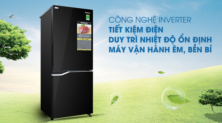 Tủ lạnh Panasonic Inverter 255 lít NR-BV280GKVN Đen ánh kim