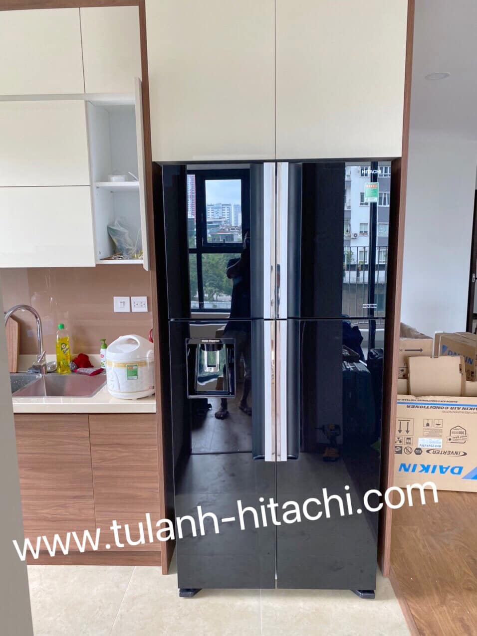Tủ lạnh Hitachi 4 cánh inverter 540 lít R-FW690PGV7 (GBK, GBW) chính hãng