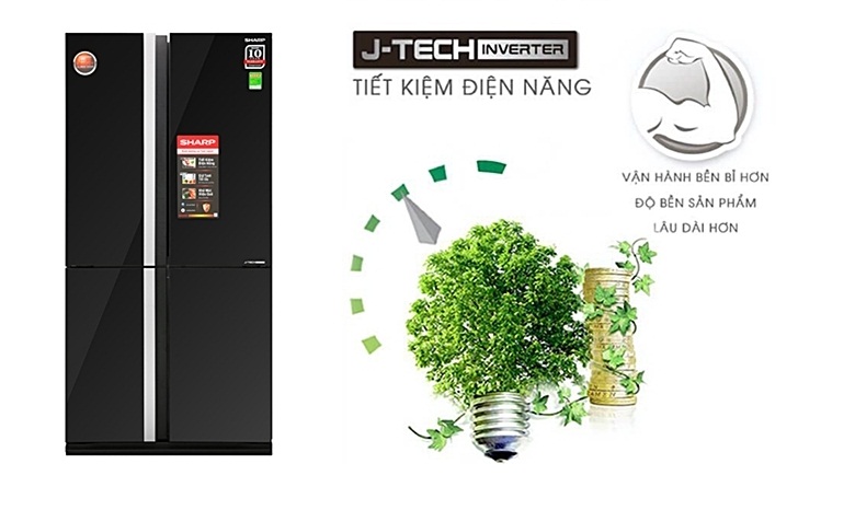 TỦ LẠNH 4 CÁNH SHARP SJ-FX688VG-BK - 678 Lít INVERTER