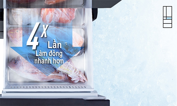 Tủ lạnh Panasonic Inverter 491 lít NR-F503GT-T2 6 cánh màu nâu