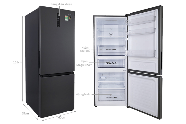 Tủ lạnh Aqua 2 cánh inverter 292 lít AQR-B339MA.HB giá rẻ