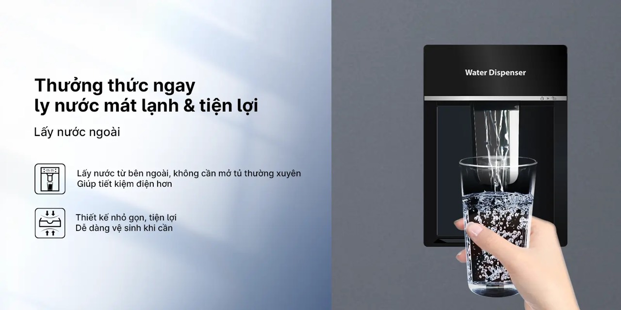 [2024] Tủ lạnh Aqua 2 cánh inverter 292 lít AQR-B360MA(WSL)