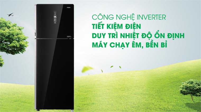 Tủ lạnh Aqua Inverter 312L AQR-T359MA(BS)