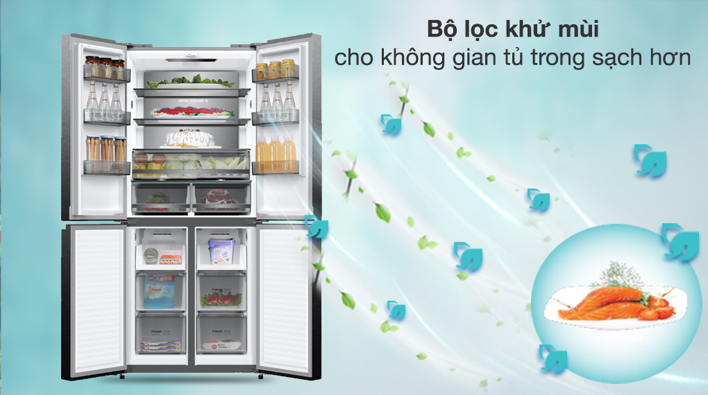 Tủ lạnh Casper 4 cánh inverter 425 lít RM-430VBM 2023
