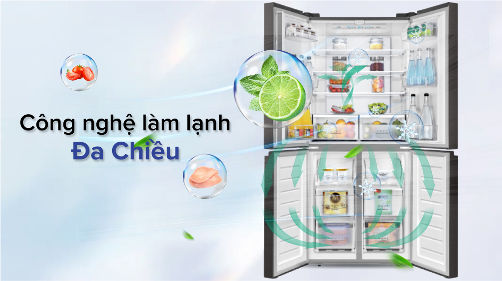 Tủ lạnh Casper 4 cánh inverter 462 lít RM-520VT giá rẻ