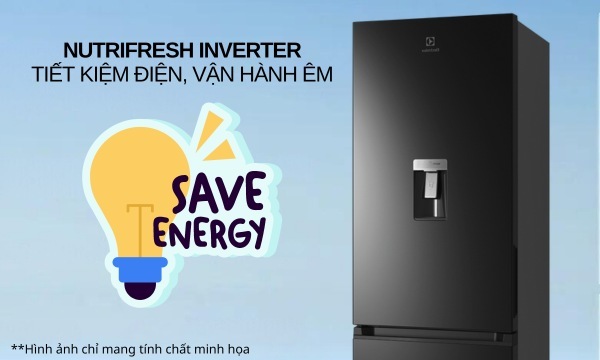 [2024] Tủ lạnh Electrolux inverter 335 lít EBB3742M-H có đông mềm