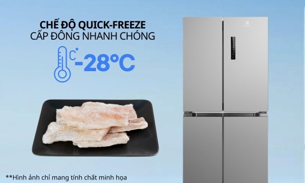[2024] Tủ lạnh Electrolux 4 cánh inverter 496 lít EQE4900A-A
