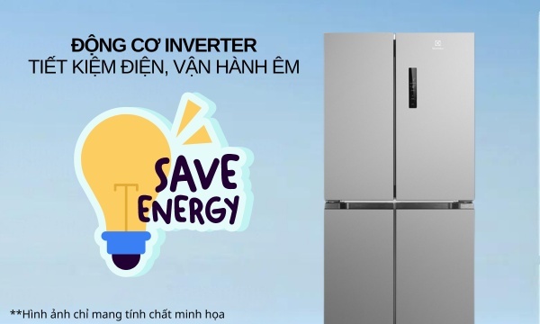 [2024] Tủ lạnh Electrolux 4 cánh inverter 496 lít EQE4900A-A