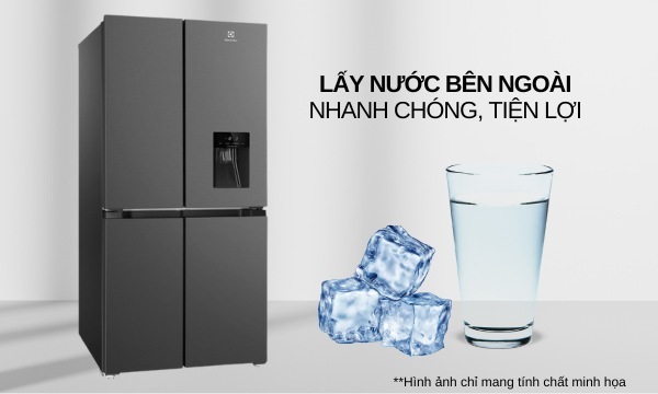 [2024] Tủ lạnh Electrolux 4 cánh inverter 492 lít EQE4960A-B