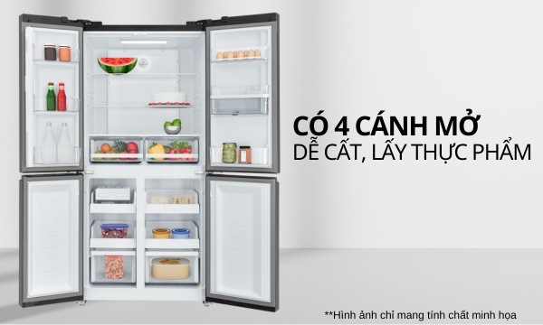 [2024] Tủ lạnh Electrolux 4 cánh inverter 492 lít EQE4960A-B