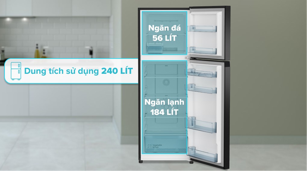 Tủ lạnh Hitachi 2 cánh inverter 240 lít HRTN5255MFUVN 2024