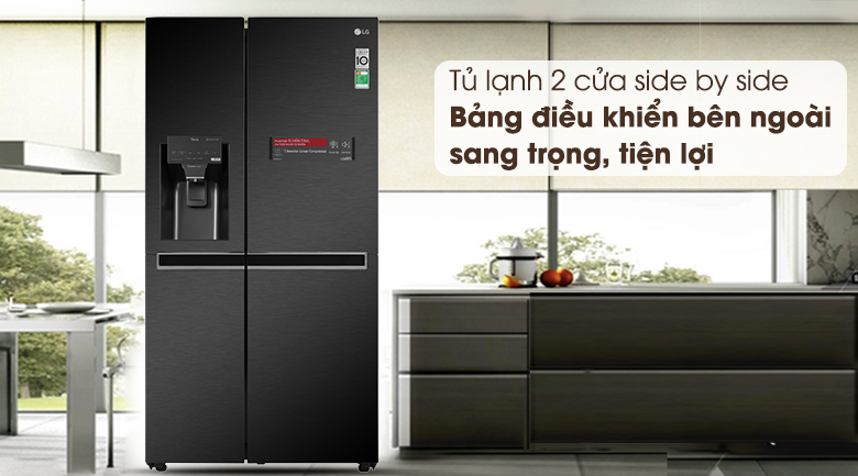 Tủ lạnh Side by Side LG 635 lít Inverter GR-D257MC thiết kế sang trọng