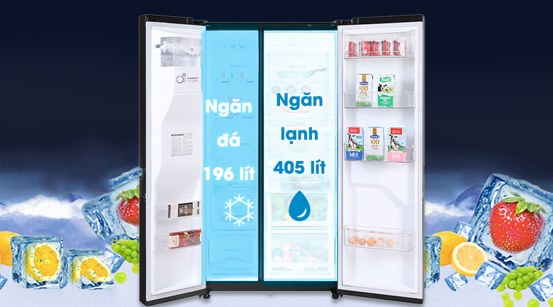 Tủ lạnh Side by Side LG 635 lít Inverter GR-D257MC dung tích lớn