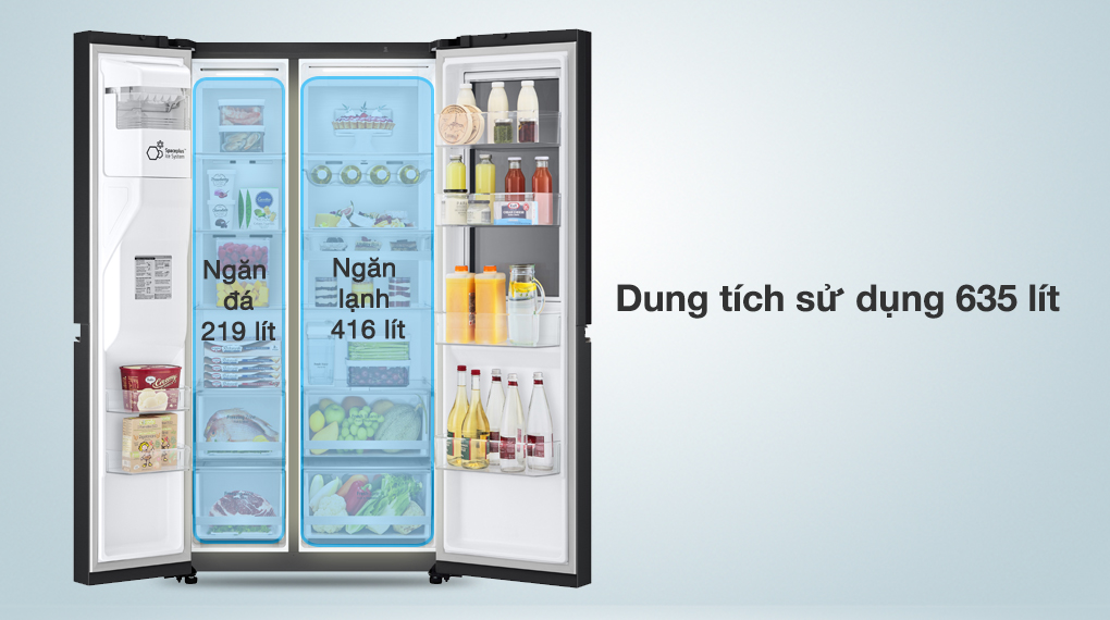 Tủ lạnh SBS LG inverter 635 lít InstaView Door-in-Door GR-X257BL 2023