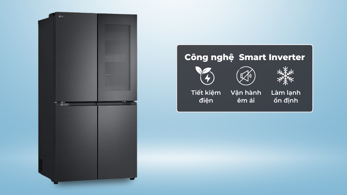 [2024] Tủ lạnh LG 4 cánh inverter 666 lít LFB66BLMI