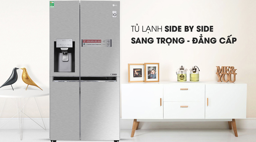 Tủ lạnh Side By Side LG 635 lít 2 cửa Inverter GR-D257JS  thiết kế hiện đại