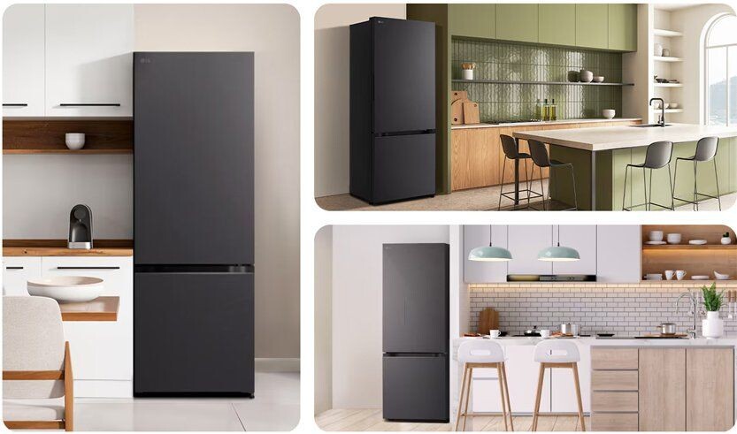 Tủ lạnh LG ngăn đá dưới inverter màu đen 335L LBB33BLM