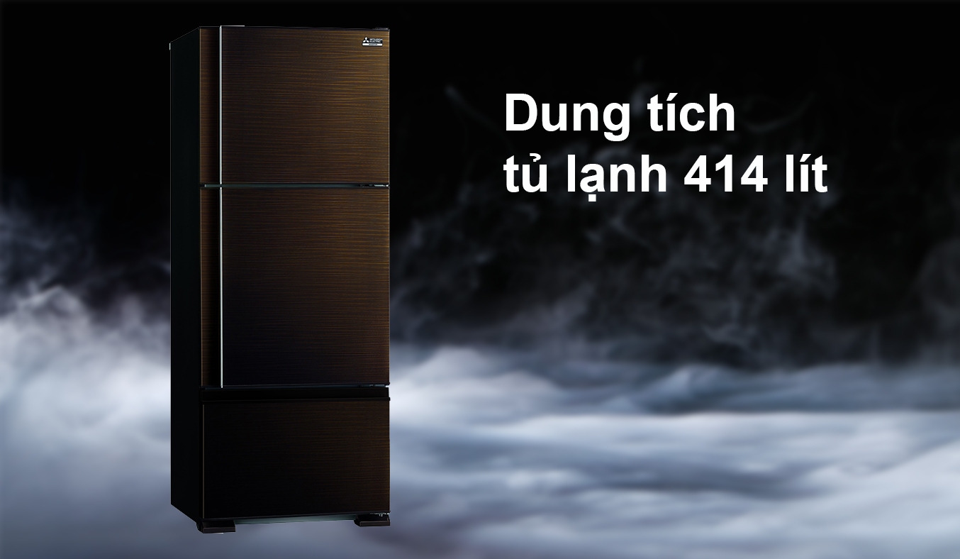 Tủ lạnh Mitsubishi inverter 414 lít MR-V50ER-BRW-V tại Hà Nội