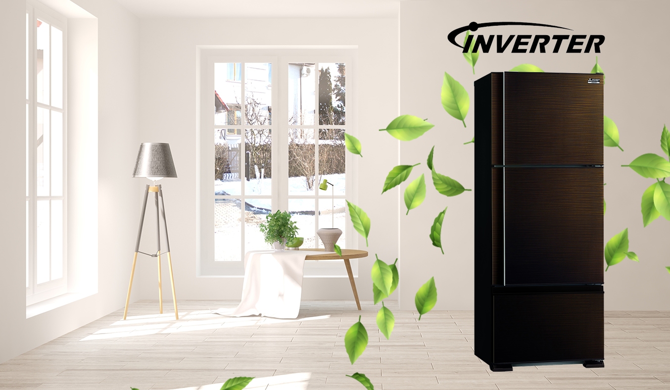 Tủ lạnh Mitsubishi inverter 414 lít MR-V50ER-BRW-V tại Hà Nội