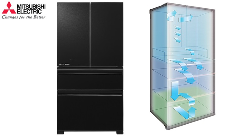 Tủ lạnh Mitsubishi Inverter 555 lít MR-LX68EM-GBK-V 4 cánh