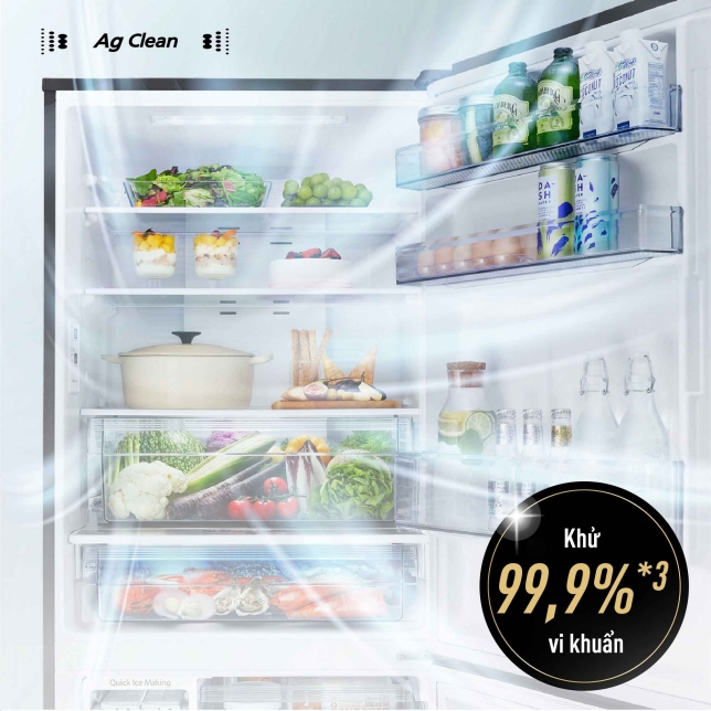 Tủ lạnh Panasonic NR-BX471XGKV hai cánh mặt kính, ngăn đá dưới 2022