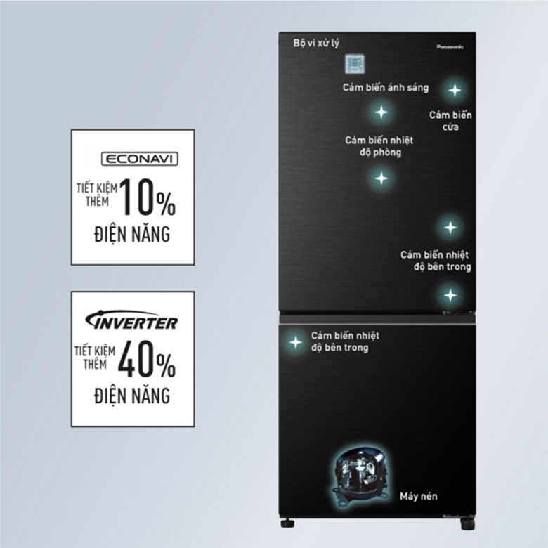 Tủ lạnh 2 cánh Panasonic inverter 255 lít NR-BV281BVKV giá rẻ