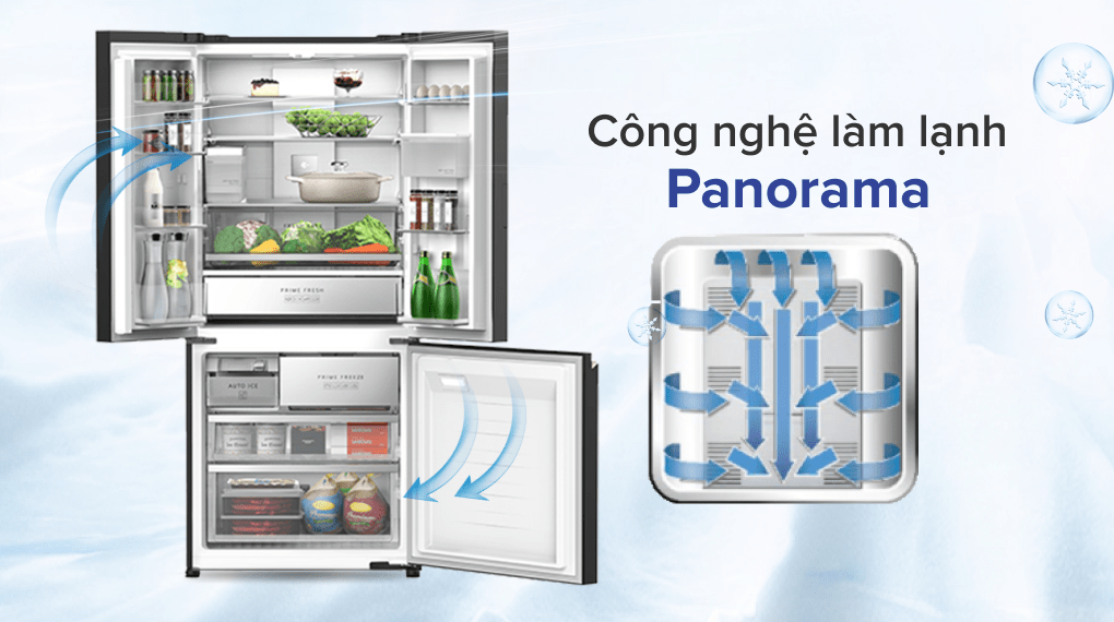 Tủ lạnh 3 cánh Panasonic Inverter 495 lít NR-CW530XMMV
