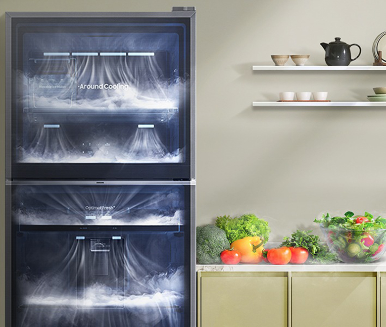 Tủ lạnh 2 cánh Samsung Bespoke inverter 382 lít RT38CB6784C3 2023