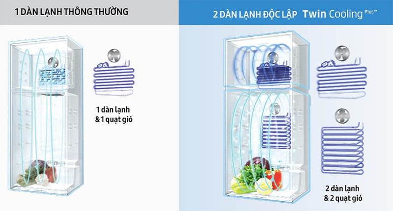 Tủ lạnh Samsung 2 cánh inverter 360 lít RT35K50822C