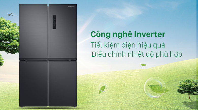 Tủ lạnh Samsung Inverter 488 lít RF48A4000B4/SV 4 cánh