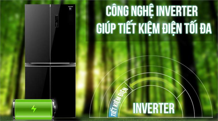 Tủ lạnh Sharp inverter 4 cánh 401 lít SJ-FXP480VG-BK giá tốt