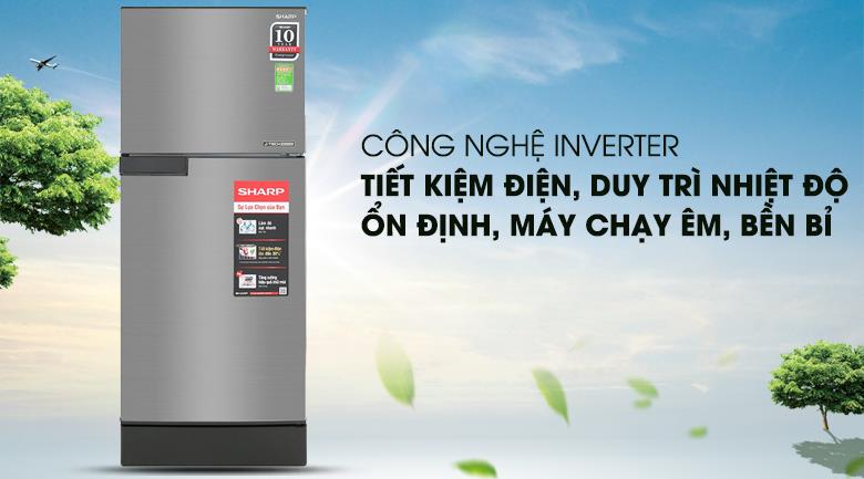 Tủ lạnh Sharp Inverter 150 lít SJ-X176E-SL và SJ-X176E-DSS 