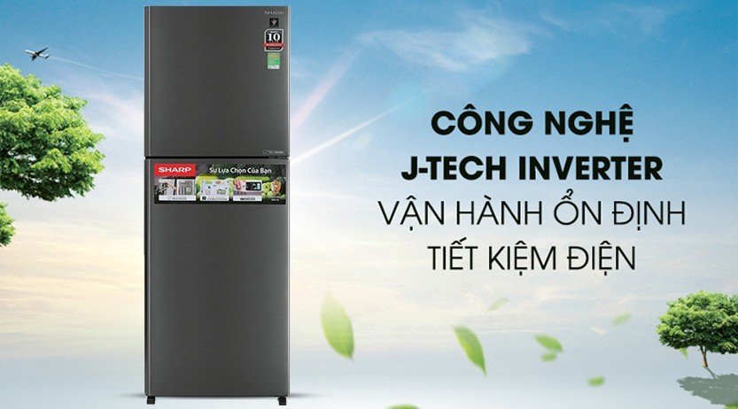 Tủ lạnh Sharp inverter 330 lít SJ-XP352AE-DS 2023