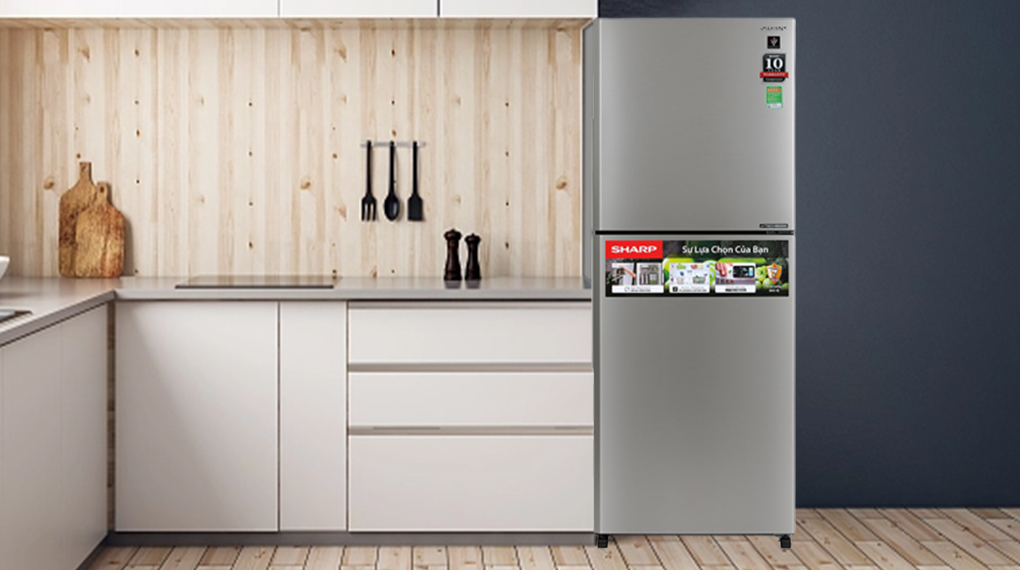 Tủ lạnh Sharp inverter 330 lít SJ-XP352AE-SL 2023