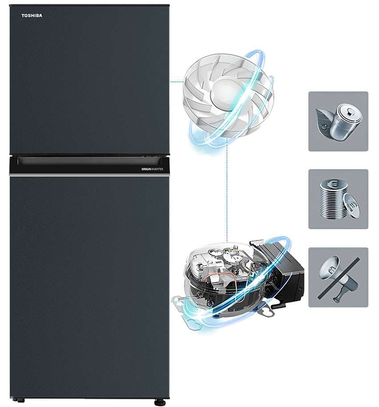 Tủ lạnh 2 cánh Toshiba inverter 194 lít GR-RT252WE-PMV(52) 2023