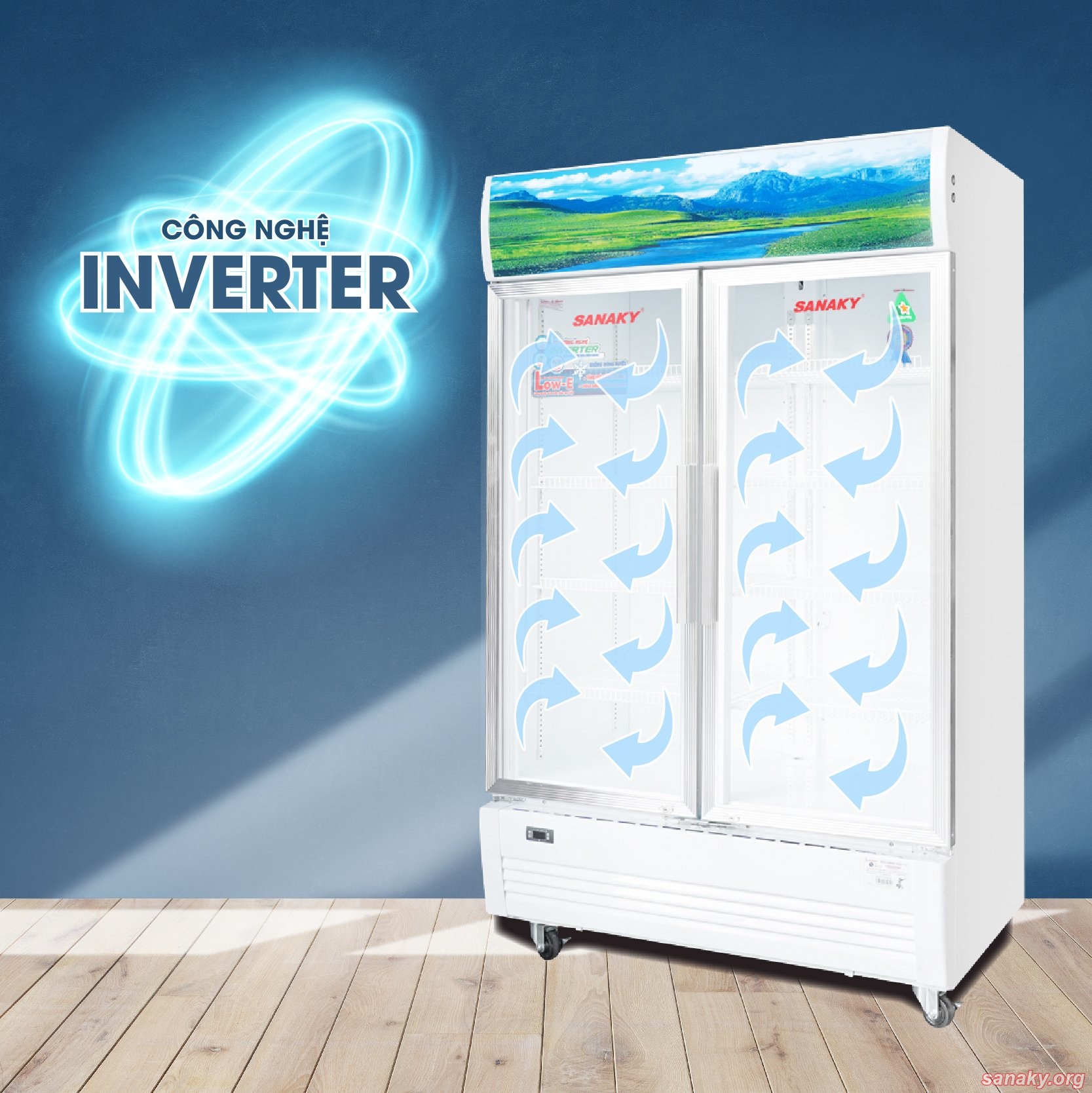 Tủ mát Sanaky Inverter VH-1209HP3 1100 lít