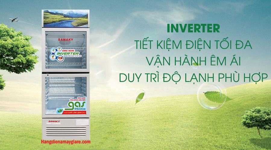 Tủ Mát Sanaky VH-408W3L 340 lít 2 cửa Inverter