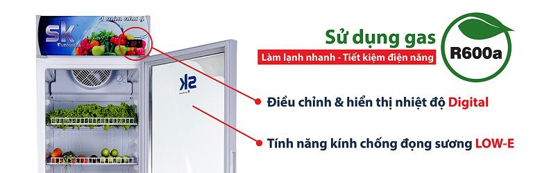 Tủ mát Sumikura 300 lít dàn đồng SKSC-300FC