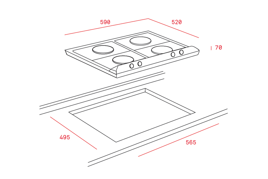 Bếp gas Teka EW 60 4G giá rẻ chính hãng