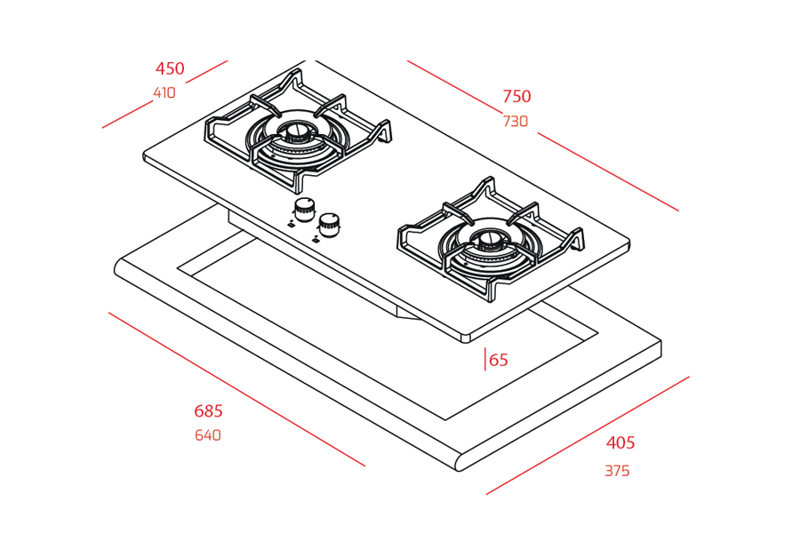 Bếp gas Teka GK LUX 73.1 2G AI AL 2TR chính hãng giá tốt