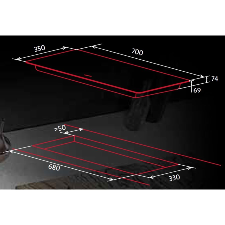 Bếp từ âm 3 vùng nấu Nodor IH N7003 BK nhập khẩu
