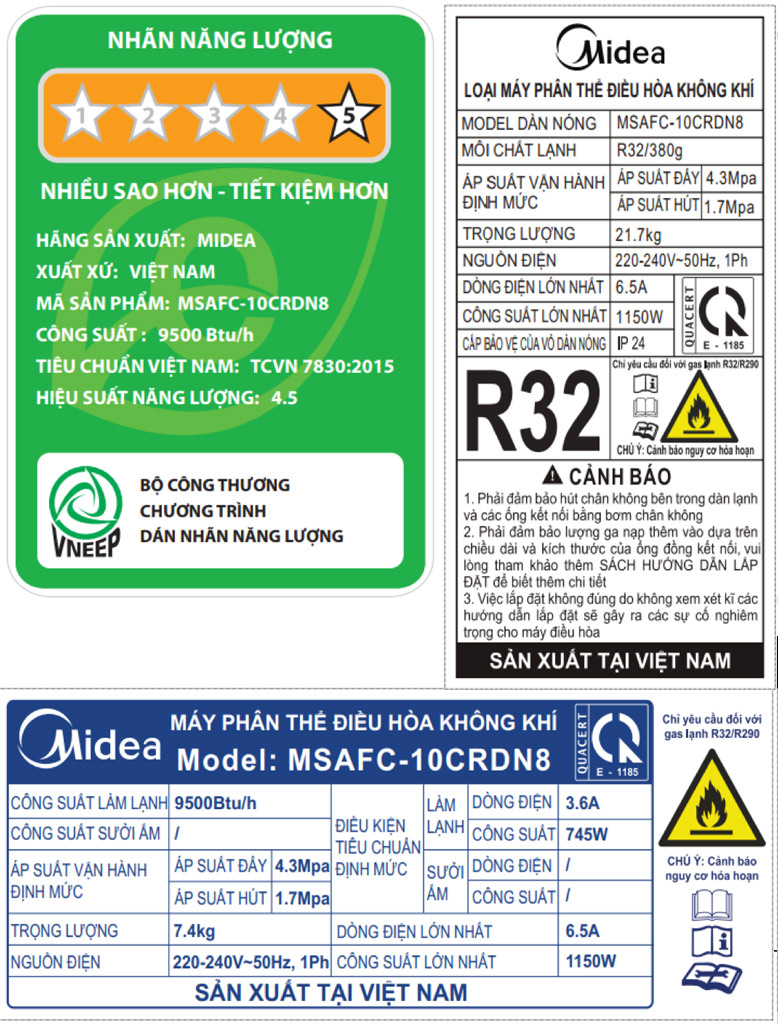 Điều hòa Midea inverter 1 chiều 9000 btu MSAFC-10CRDN8 chính hãng