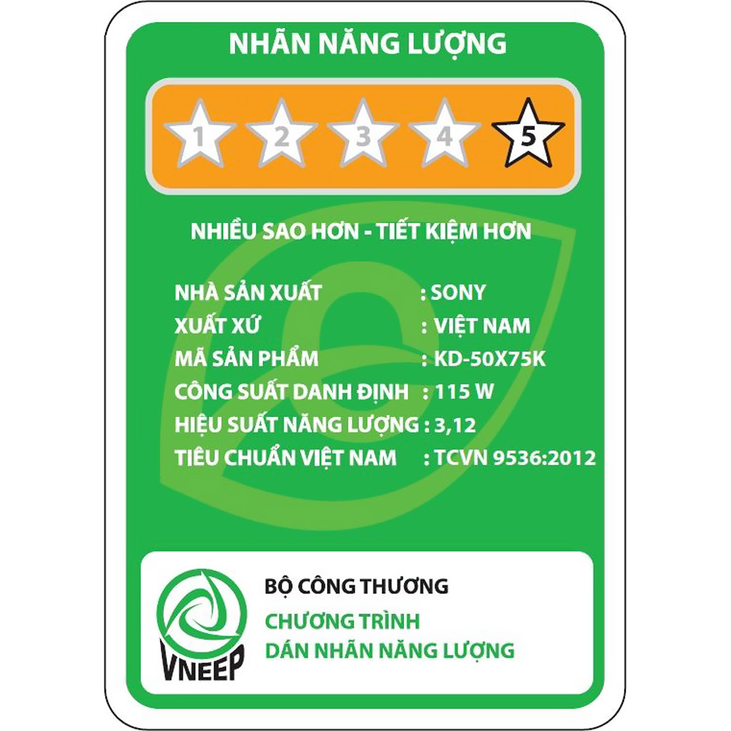 Smart Google Tivi 4K Sony KD-50X75K 50 inch chính hãng