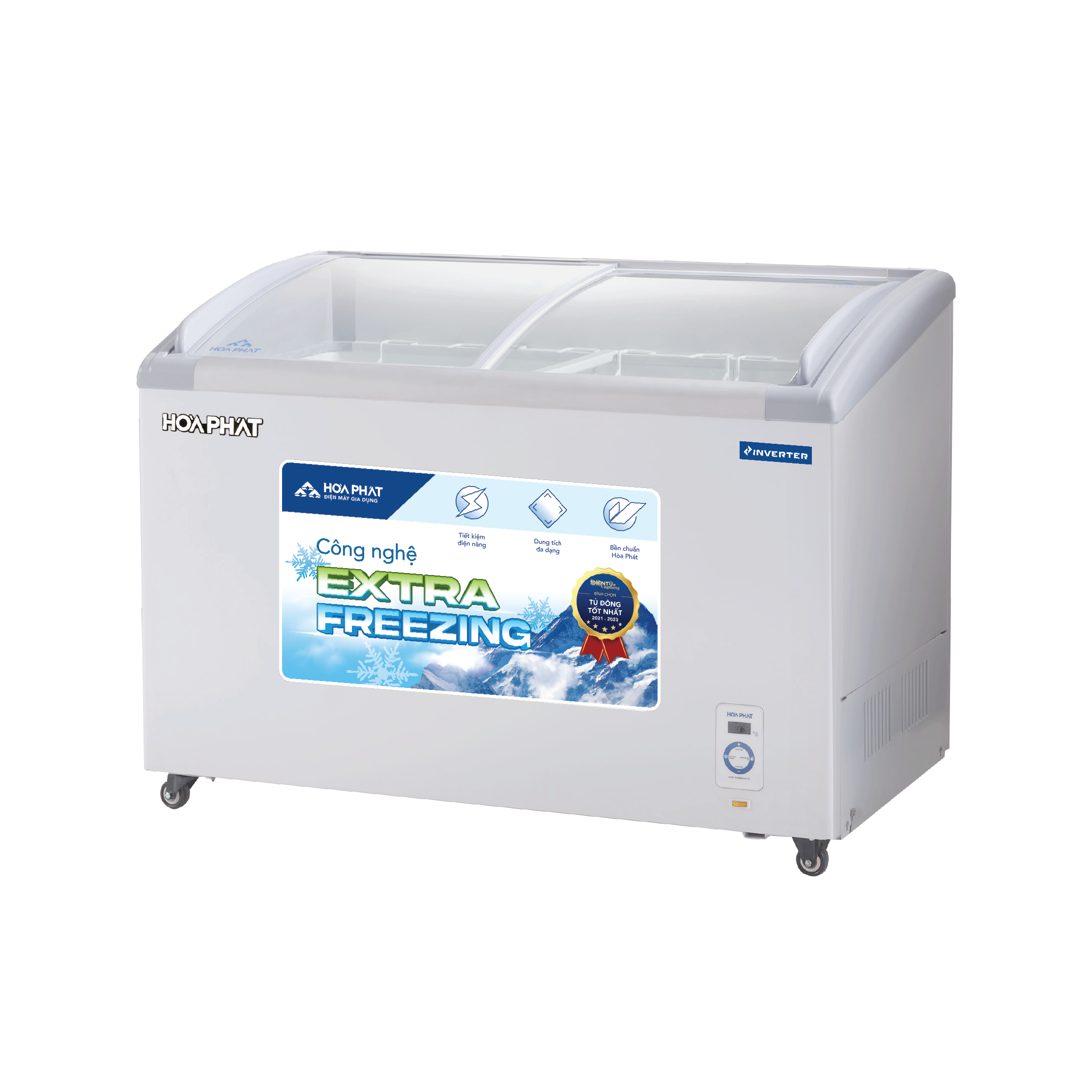 Tủ đông trưng bày Hòa Phát inverter 357 lít mặt kính HSF AD8357.C1