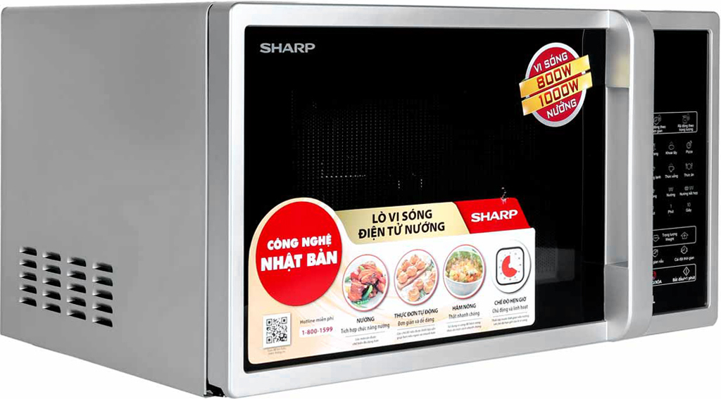Lò vi sóng Sharp có nướng 23 lít R-G372VN-S giá rẻ chính hãng
