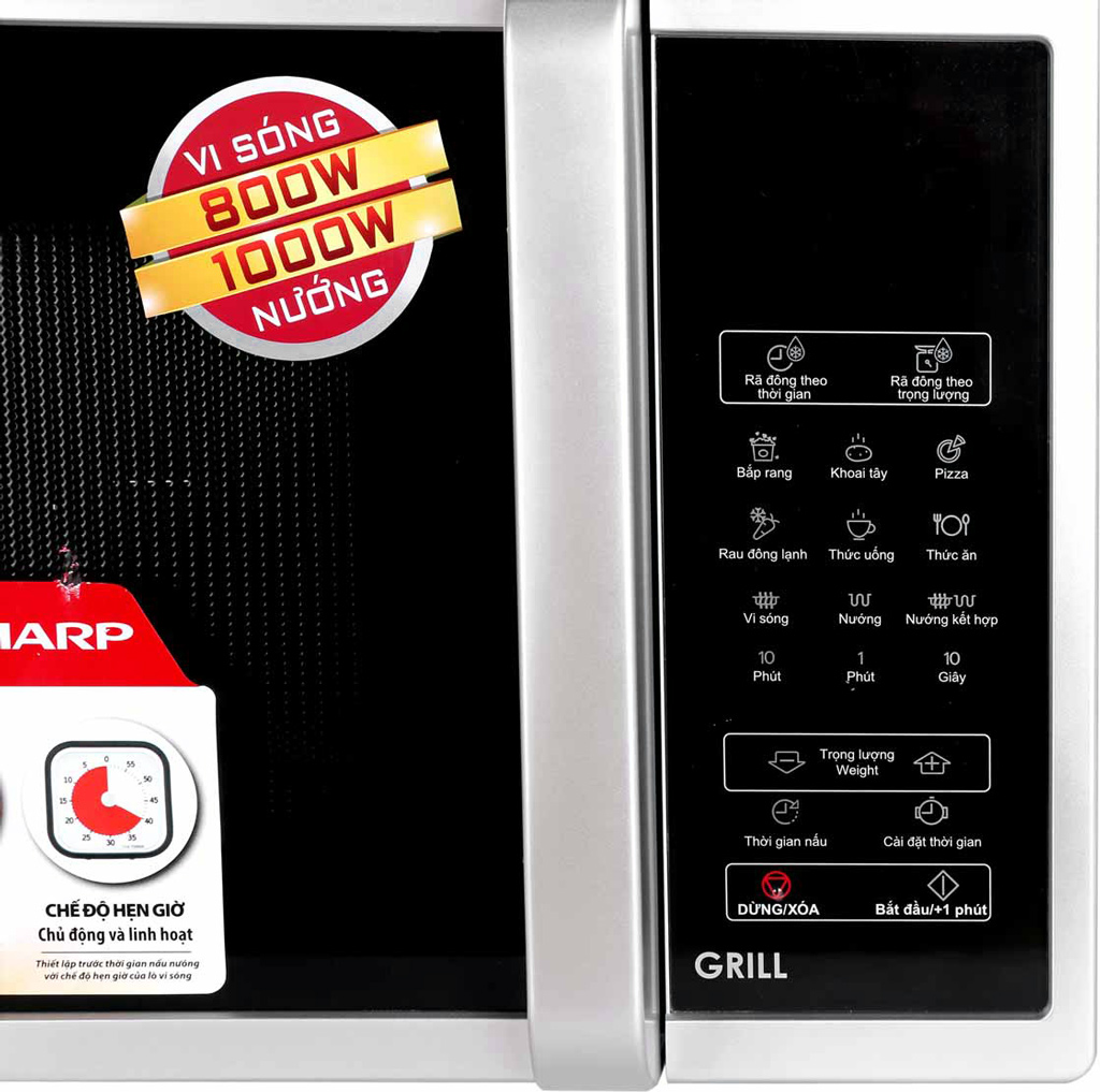 Lò vi sóng Sharp có nướng 23 lít R-G372VN-S giá rẻ chính hãng