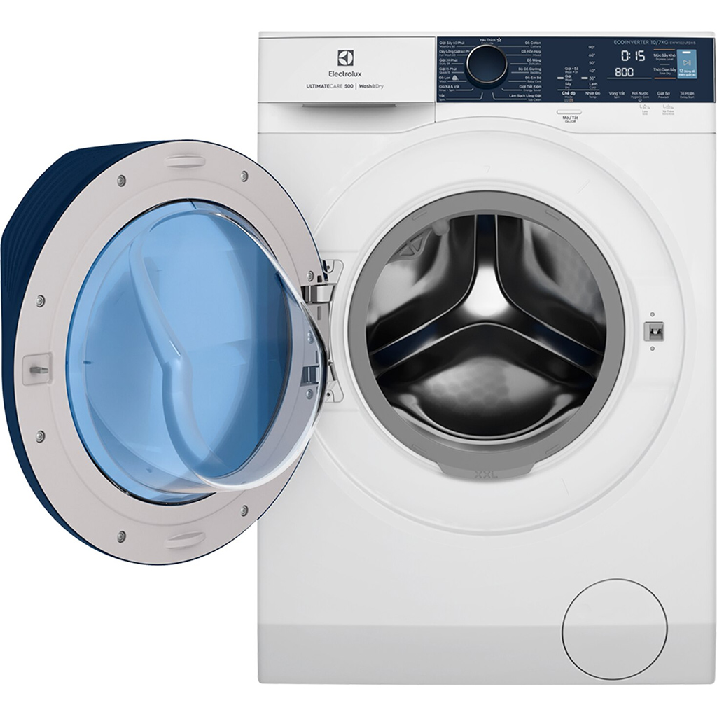 Máy giặt sấy lồng ngang Electrolux 10 kg và sấy 7 kg EWW1024P5WB chính hãng