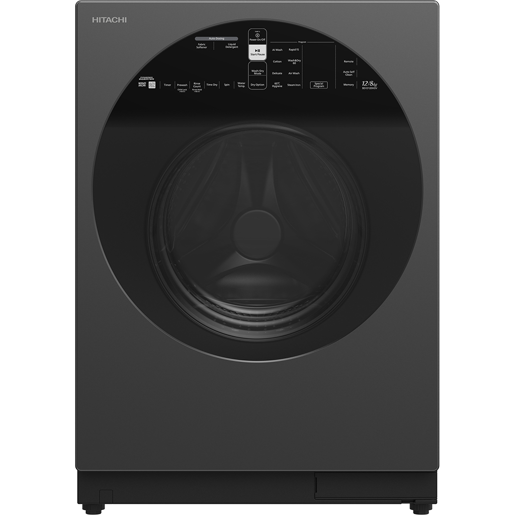 Máy giặt sấy Hitachi Inverter giặt 12 kg - sấy 8 kg BD-D120XGV MAG, giá tốt